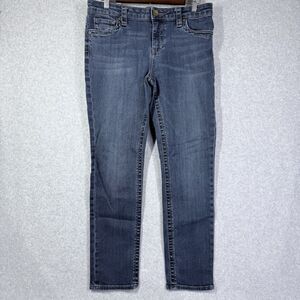 Kut from the Kloth Jeans Womens 8S Blue Stretch Pockets Straight Leg Mid Rise